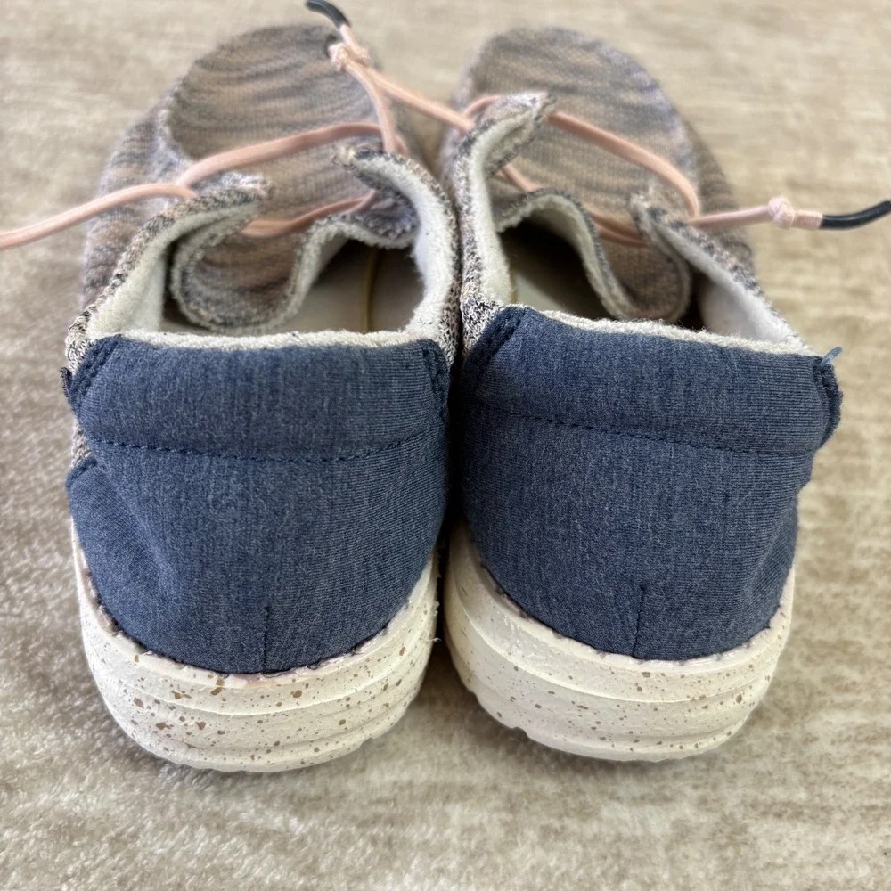 Hey Dude Women Wendy Sox Light Pink 7 Casual Slip On Beach Comfort Shoes Sneaker